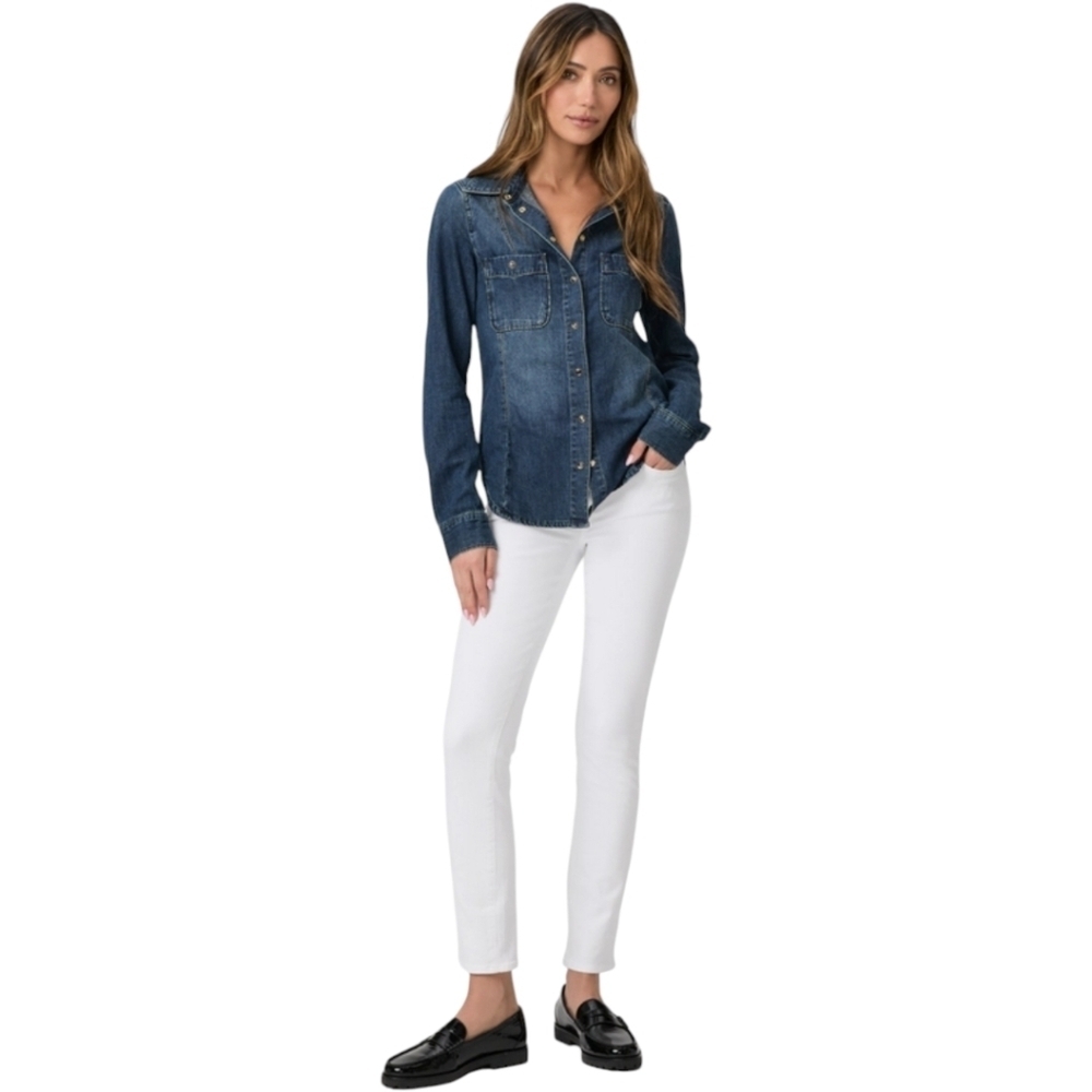 Paige White Skyline Ankle Peg Denim Jeans Size 28